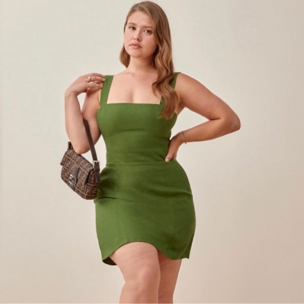 Reformation Brigitte Linen Mini Dress